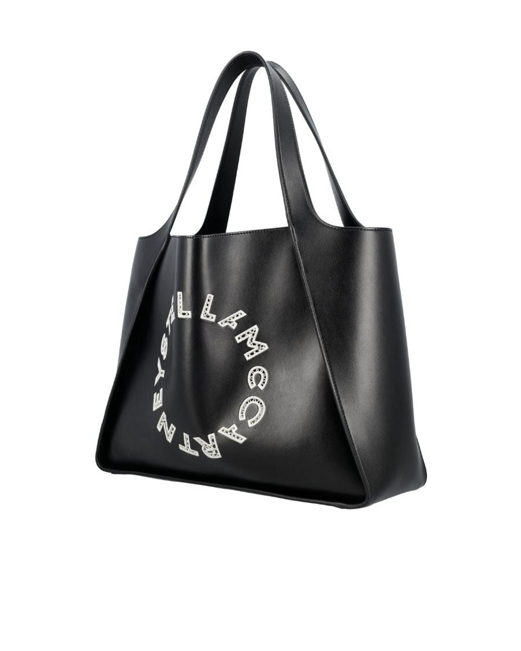 Stella McCartney Black Logo-Print Tote Bag