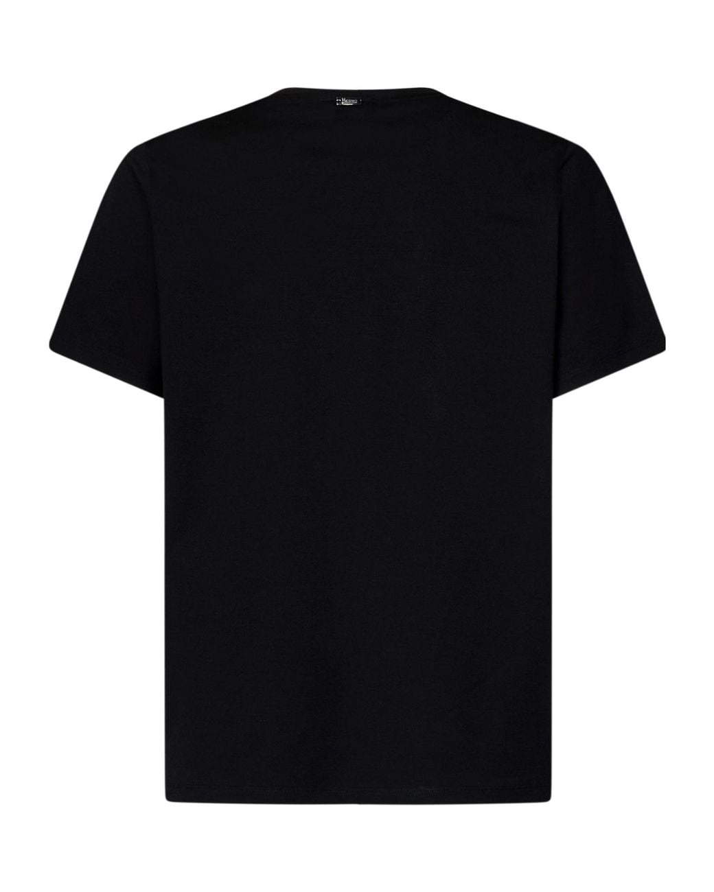 Herno Black Stretched Crewneck T-Shirt for men