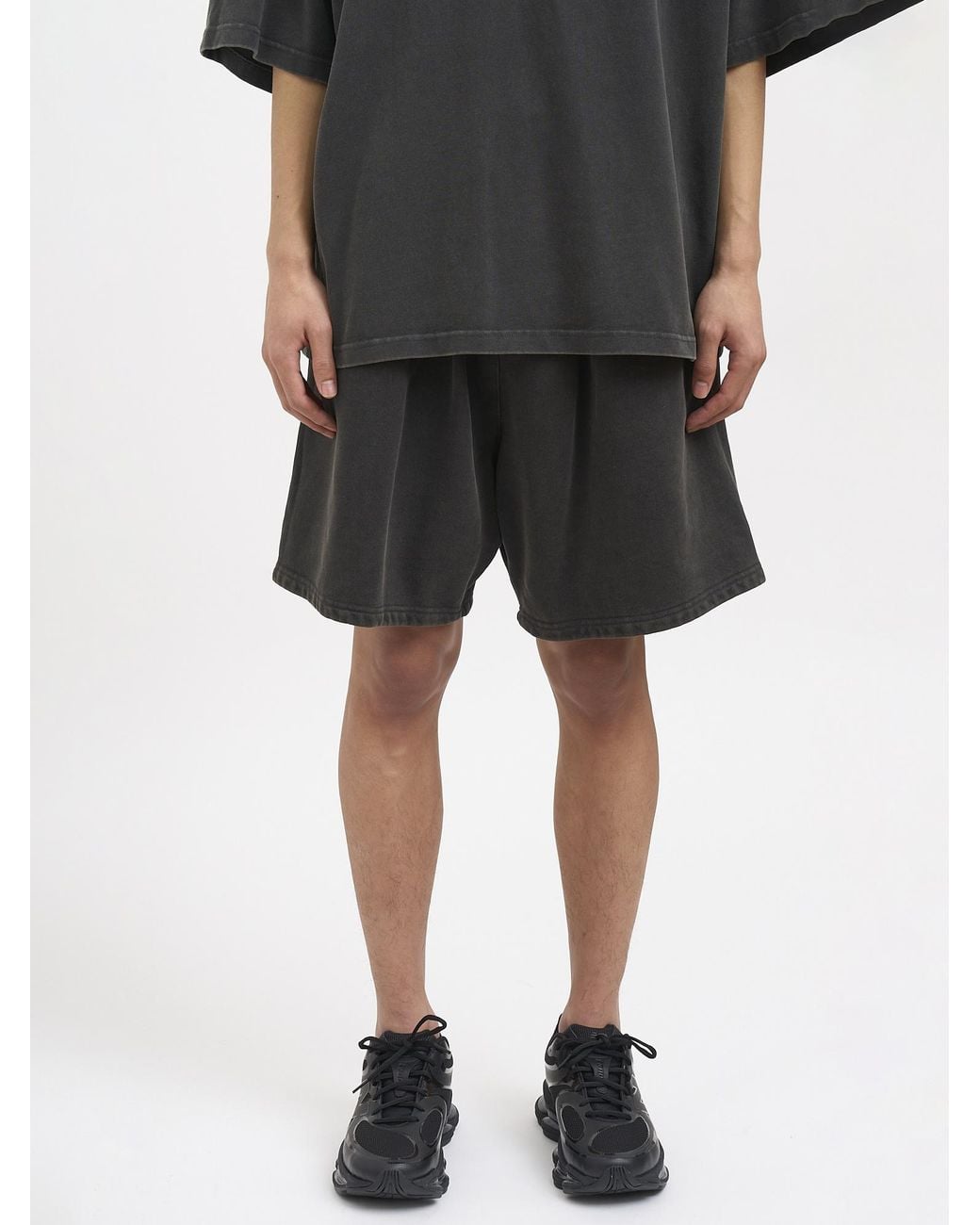 Entire studios Black Elastic-Waist Bermuda Shorts for men