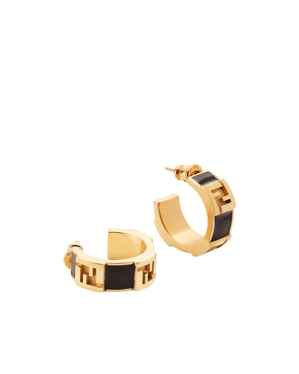 Fendi Metallic Colored And Metal Earrings