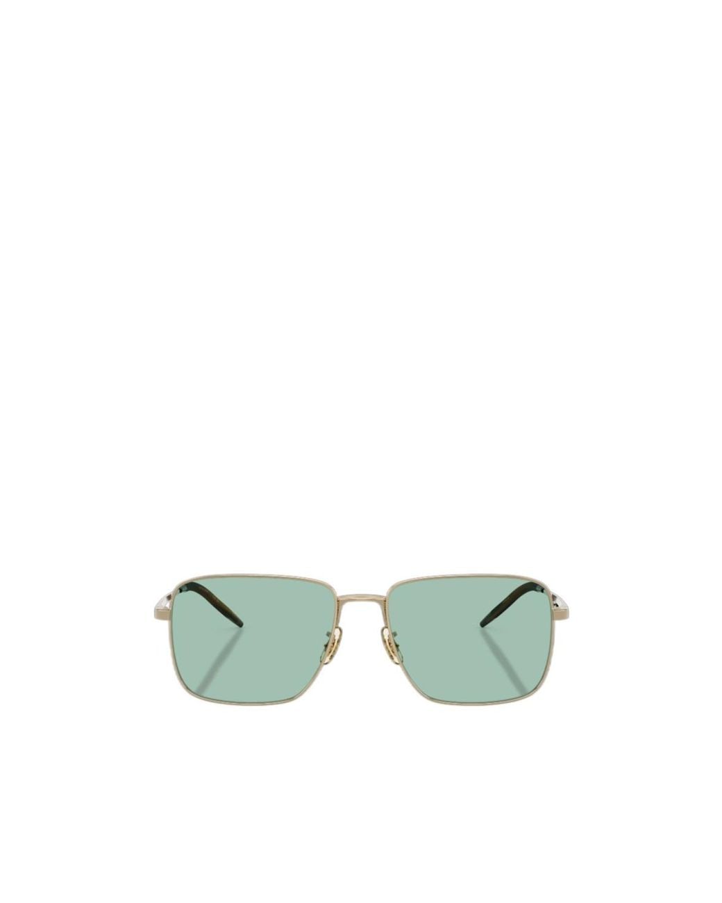 Oliver Peoples Green Welston Square-Frame Titanium Glasses for men