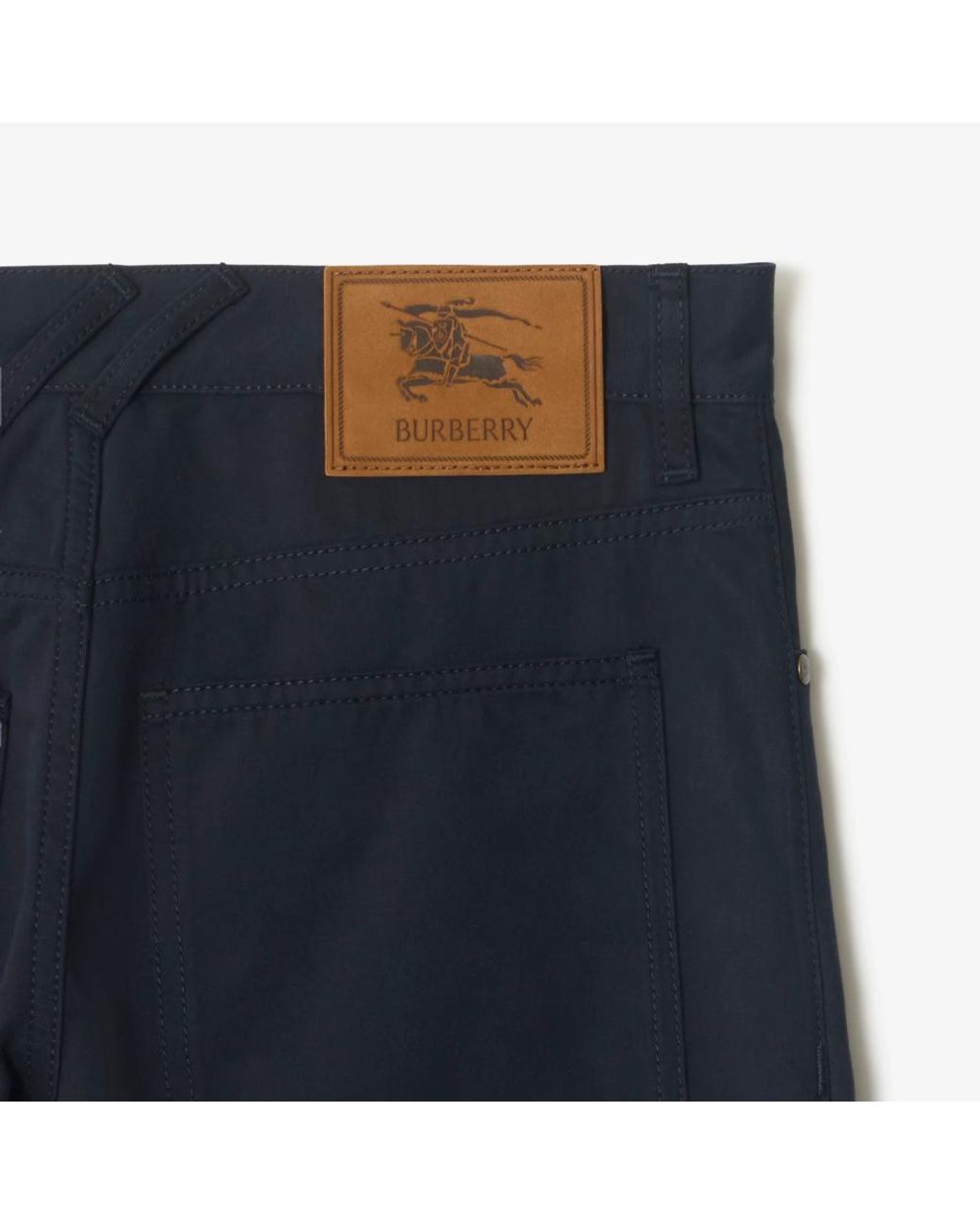 Burberry Blue Fred Logo-Patch Trousers for men