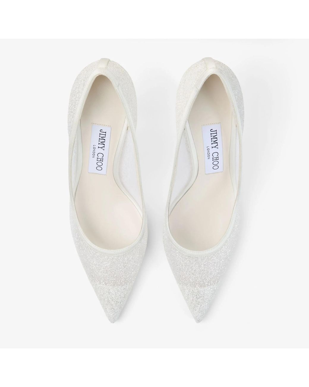 Jimmy Choo White Pointed-Toe High Heels