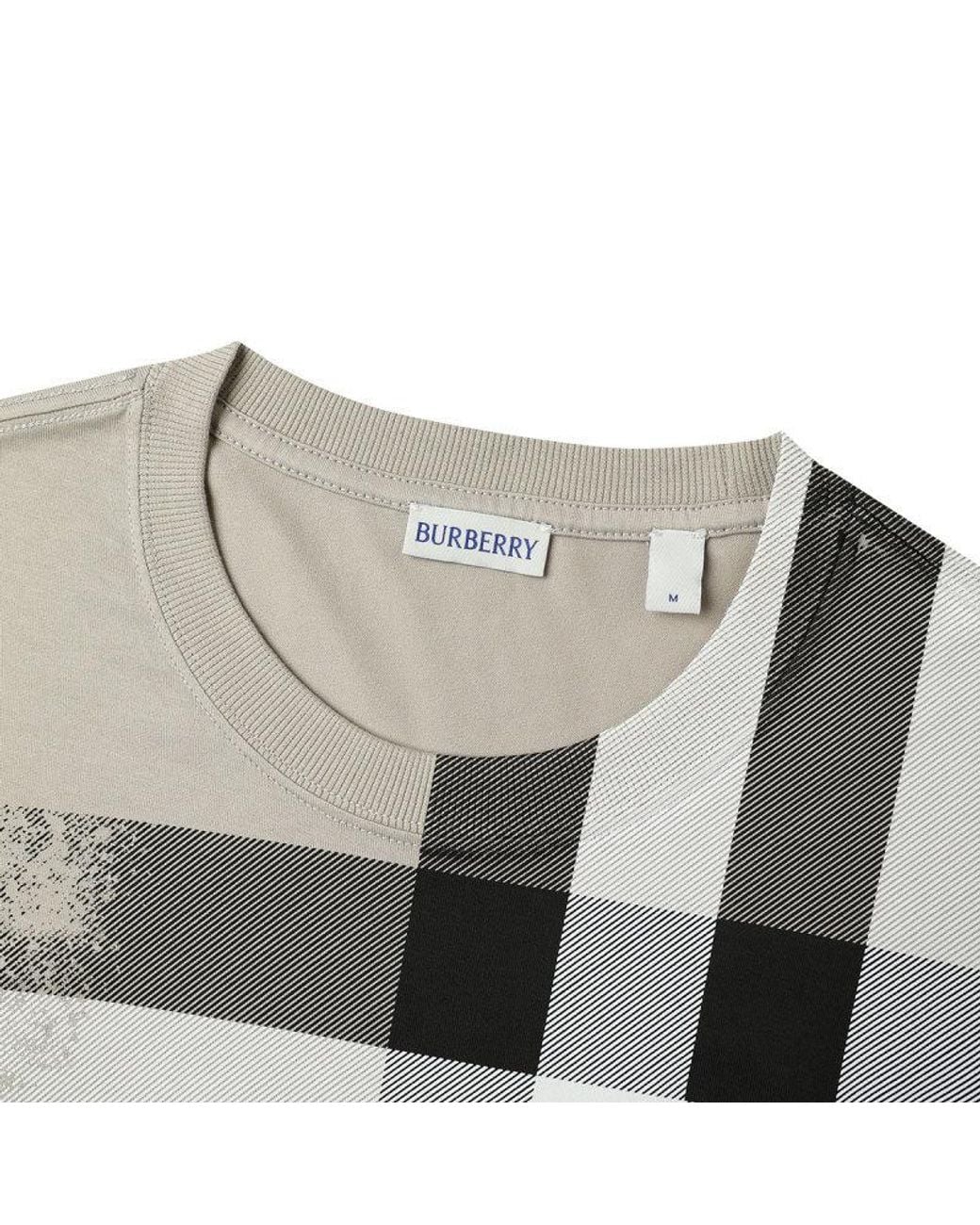 Burberry Gray Crew Neck T-Shirt for men