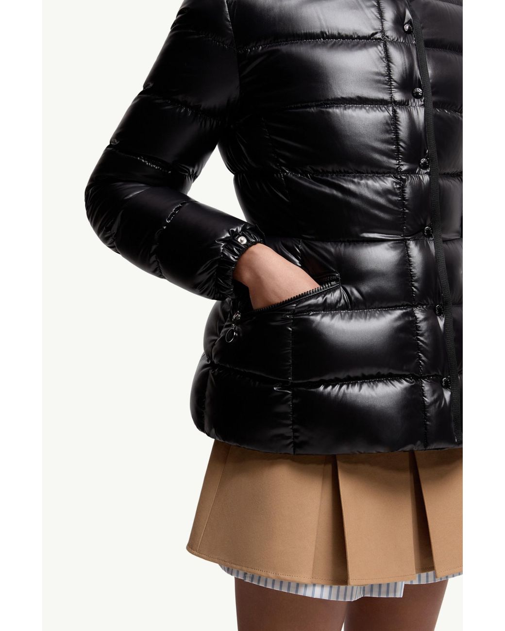 Moncler Black Barante Hooded Short Down Jacket