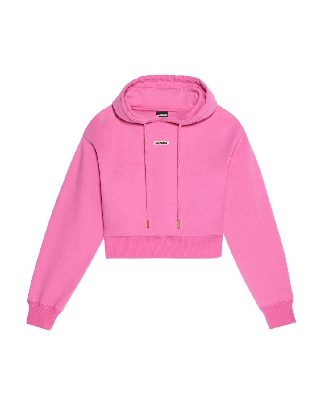 Jacquemus Pink Logo Patch Drawstring Hoodie