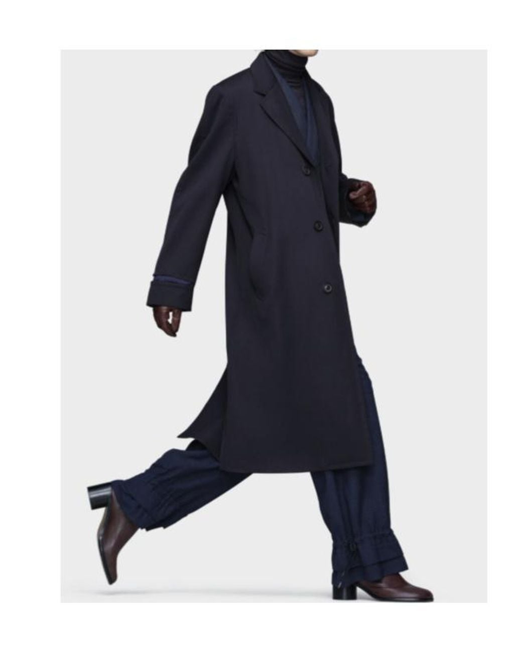 Maison Margiela Blue Single-Breasted Coat for men