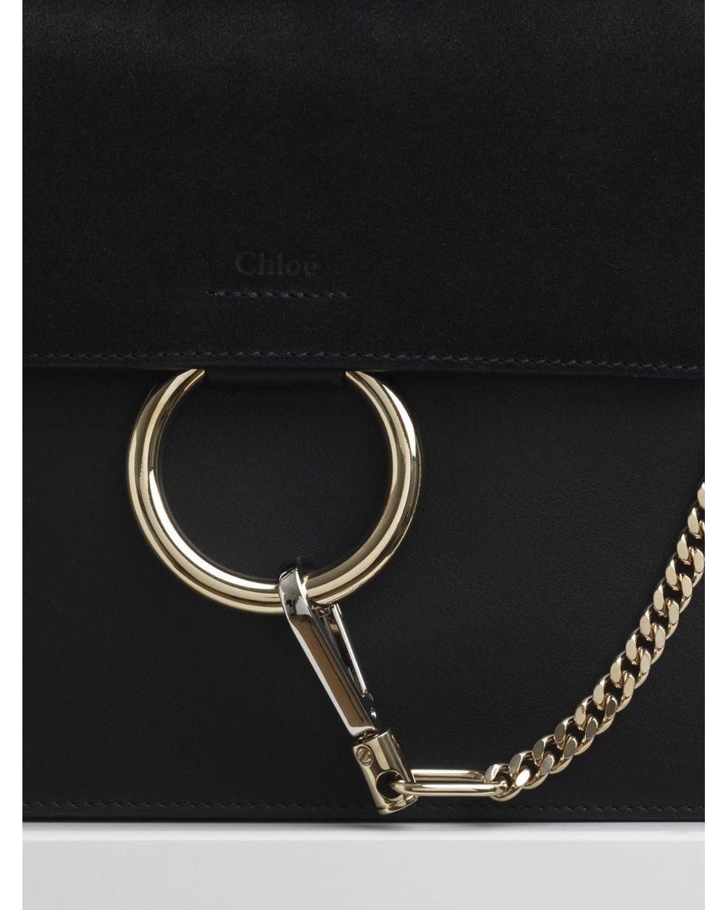Chloé Black Small Faye Top-Handle Bag