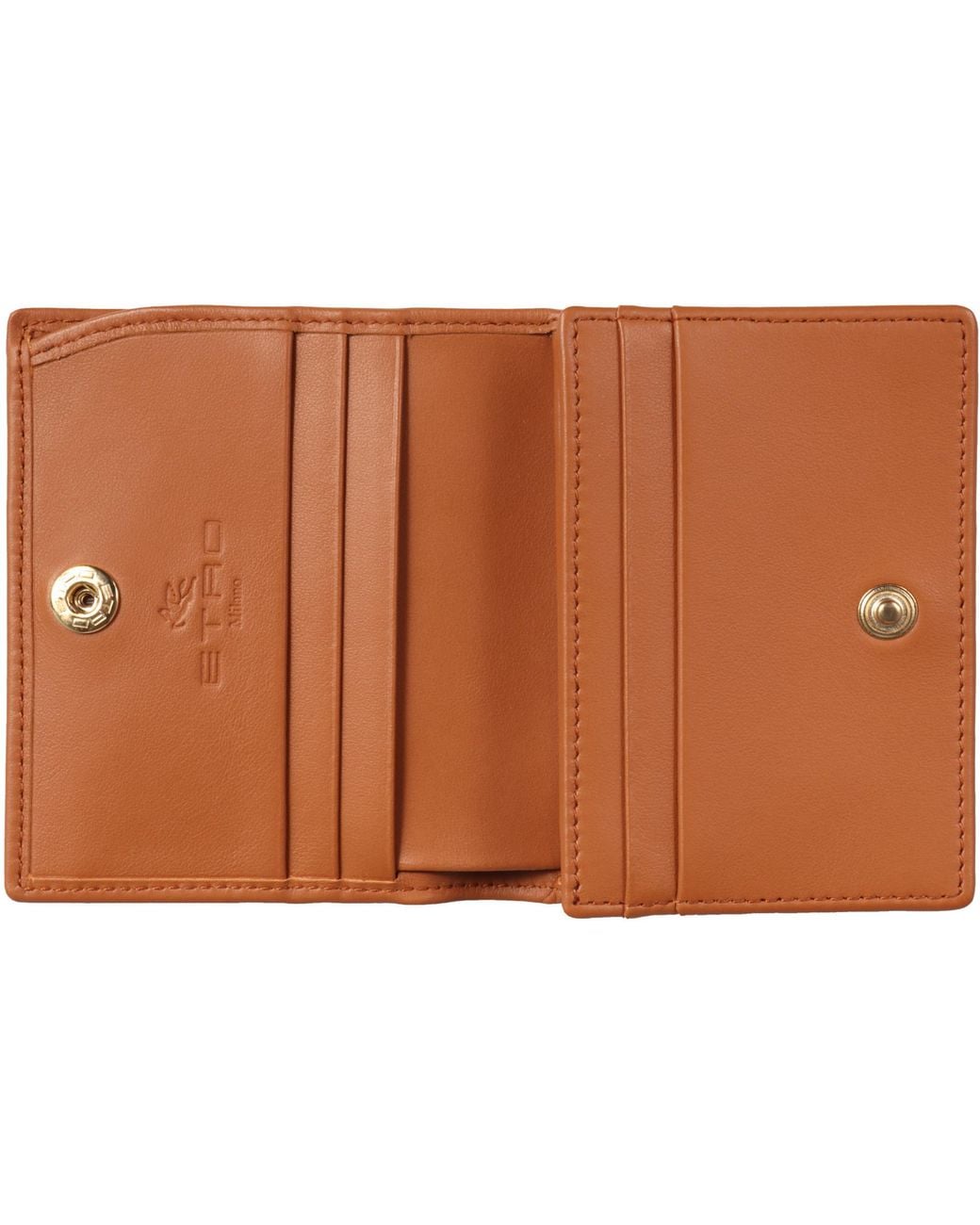 Etro Brown Logo Plaque Bi-Fold Wallet