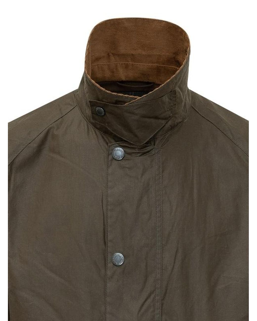 Barbour Green Collared Button-Up Jacket for men