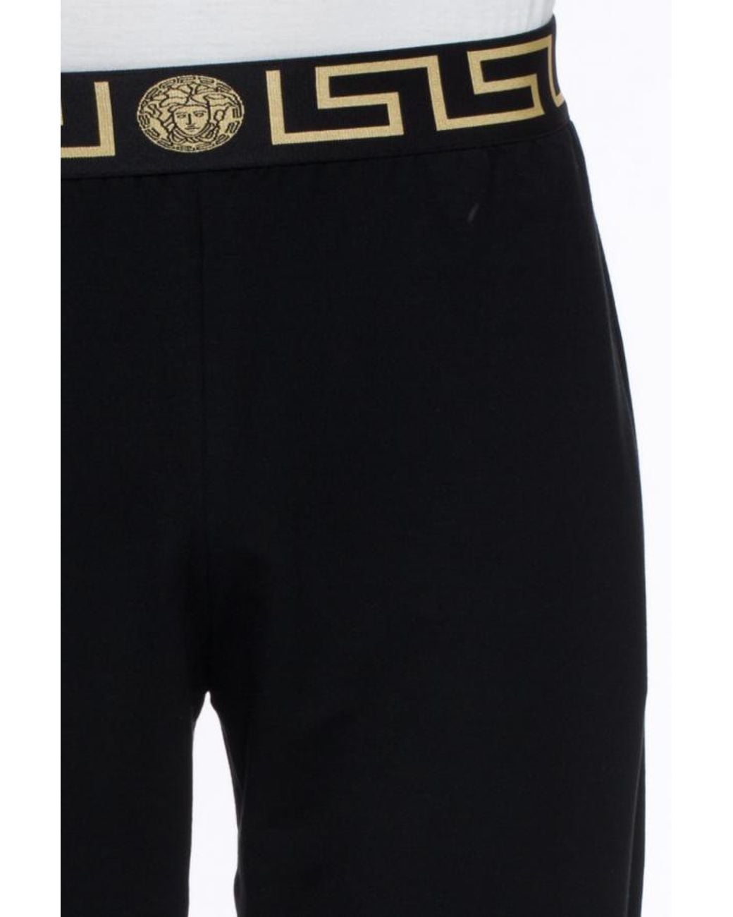 Versace Black Greca Track Pants for men