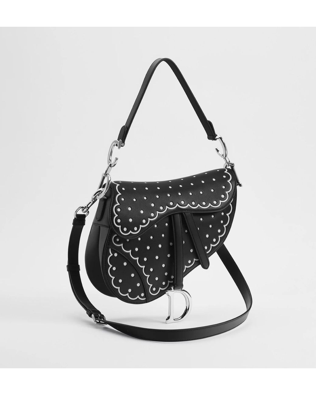 Dior Black Saddle Bag With Strap