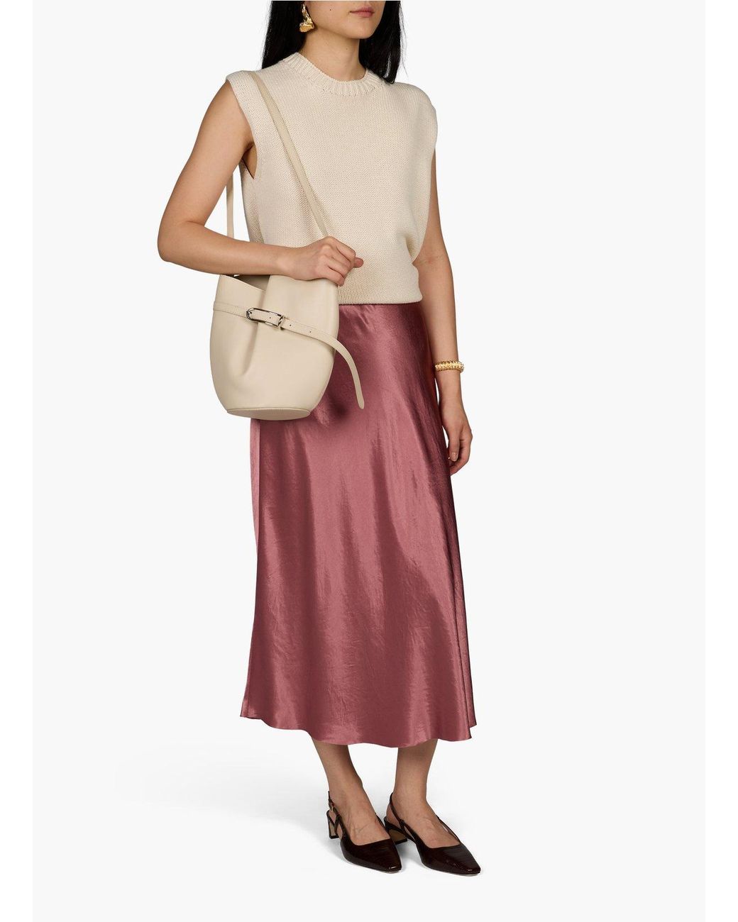 Vince Purple Flowing Skirt