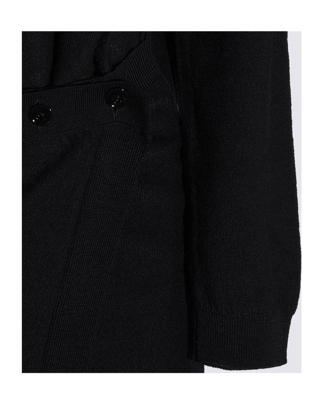 Lemaire Black Buttoned Waist Maxi Dress