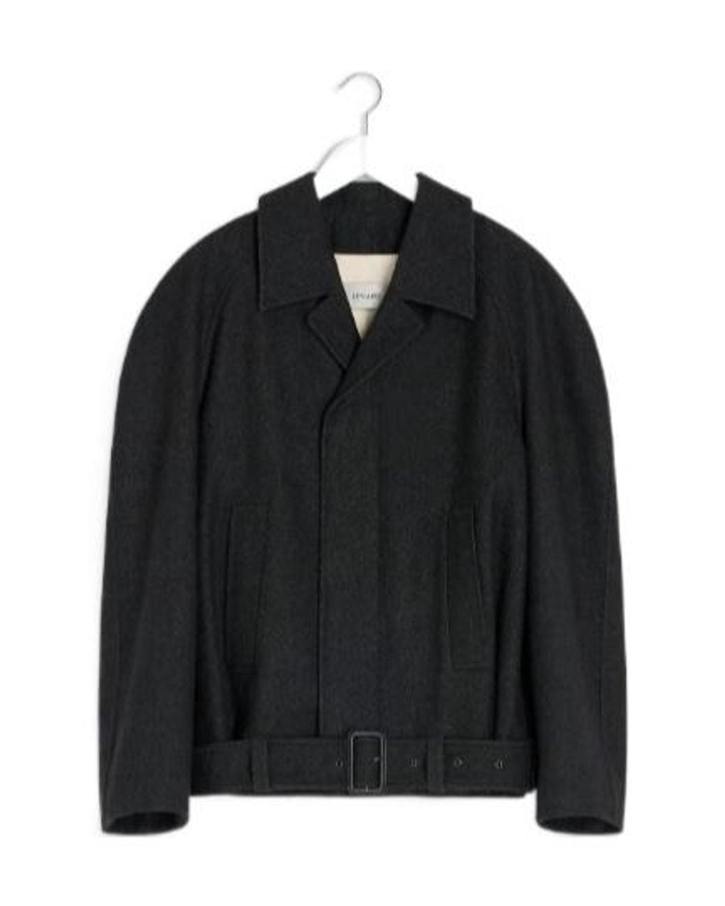 Lemaire Black Raglan-Sleeve Belted Jacket