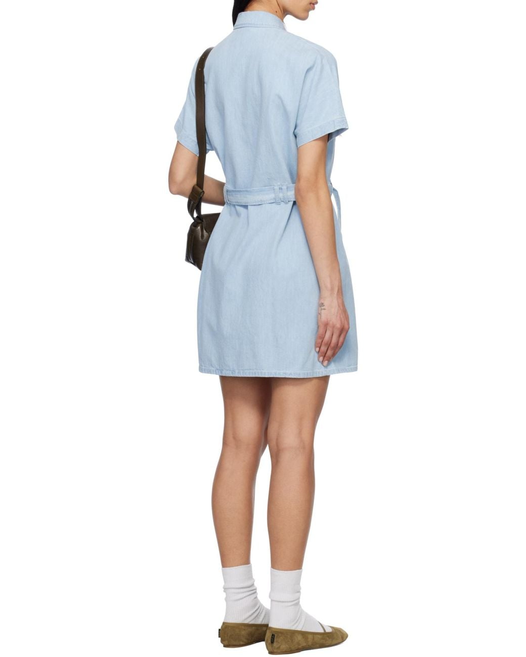 A.P.C. Blue Suzanne Mini Dress