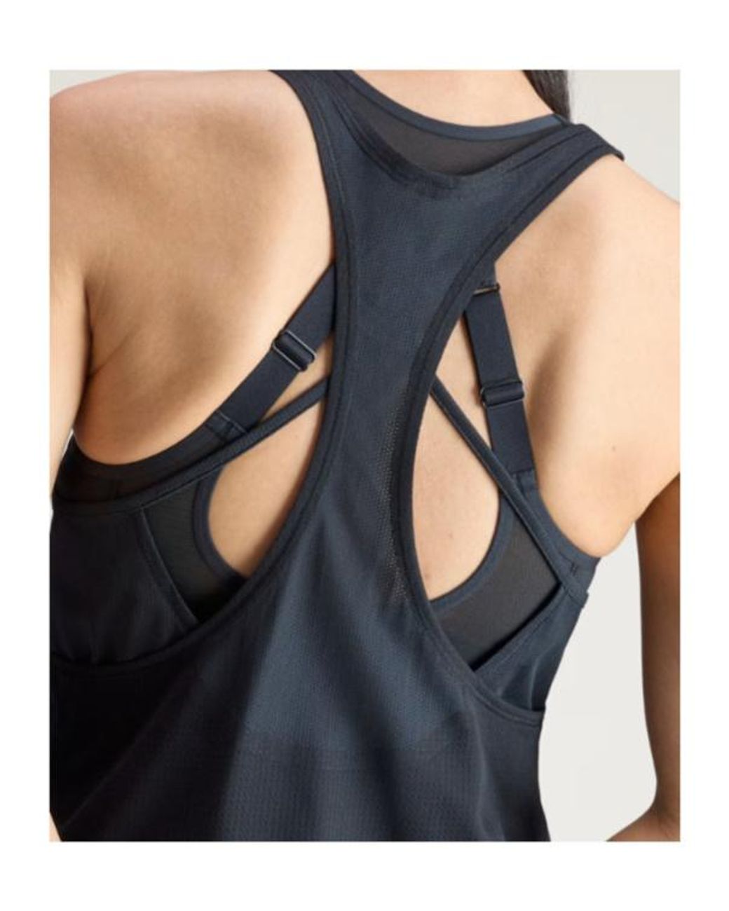 Adidas By Stella McCartney Black Double Layer Performance Top