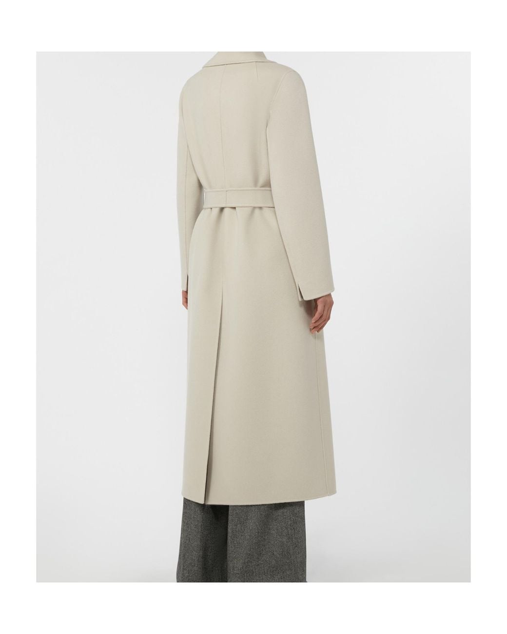 Max Mara Gray 'S Poldo Belted Long-Sleeved Coat