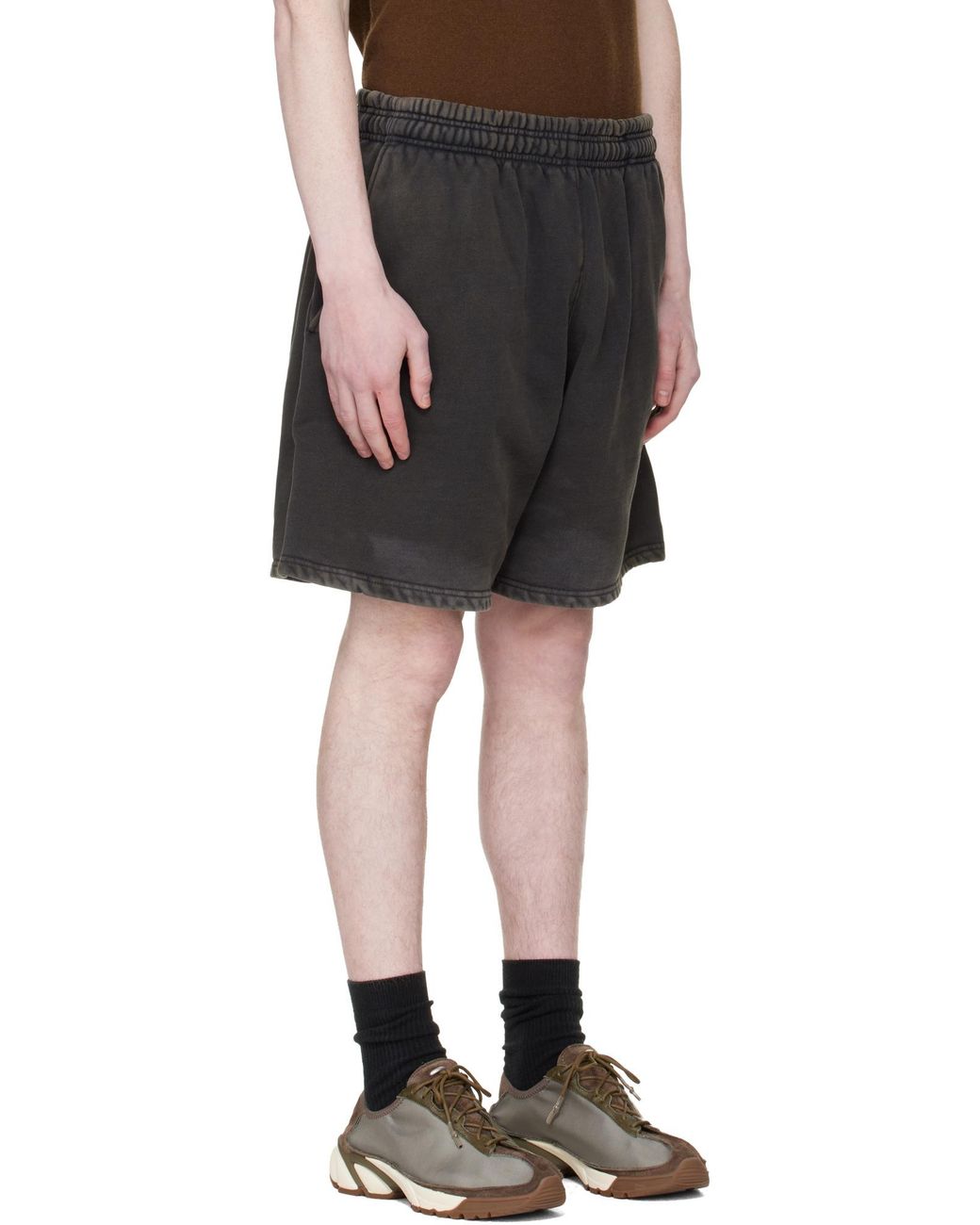 Entire studios Black Elastic-Waist Shorts for men