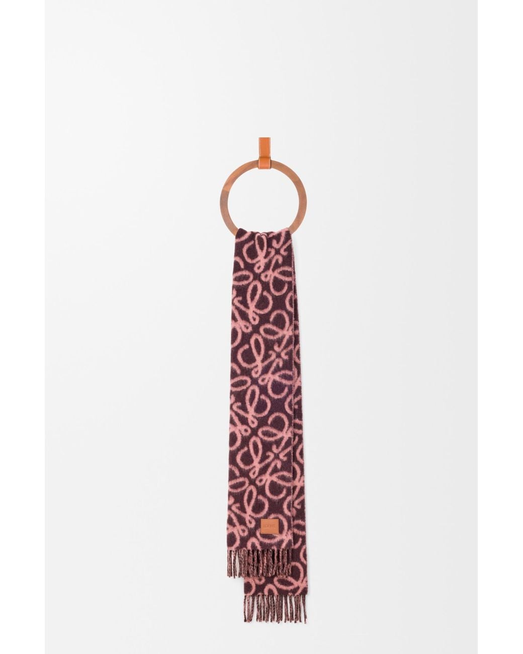 Loewe Red Patterned Scarf