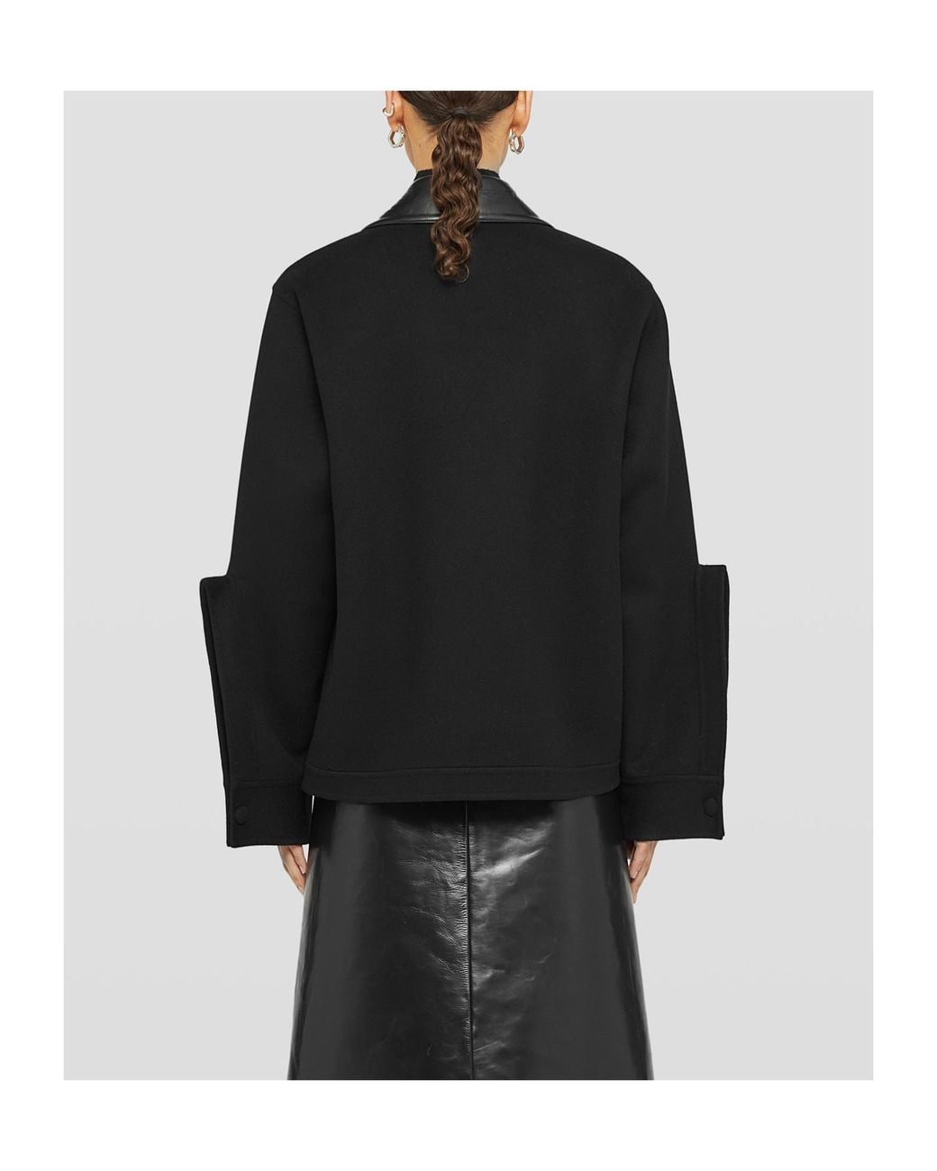 Jil Sander Black Long-Sleeved Overshirt