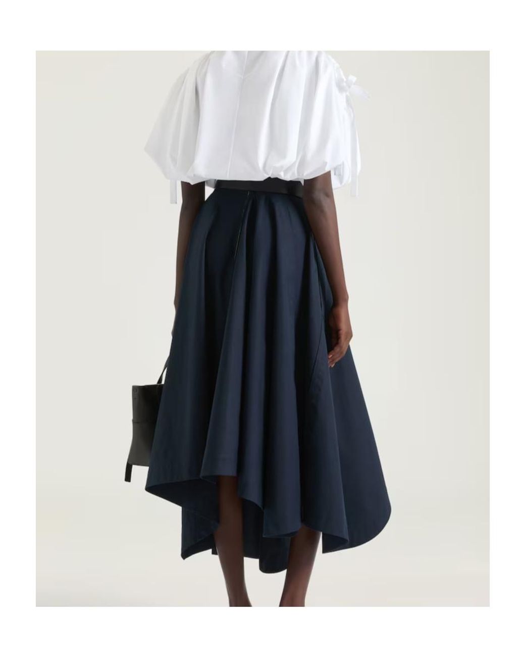 Givenchy Blue Long Asymmetric Skirt