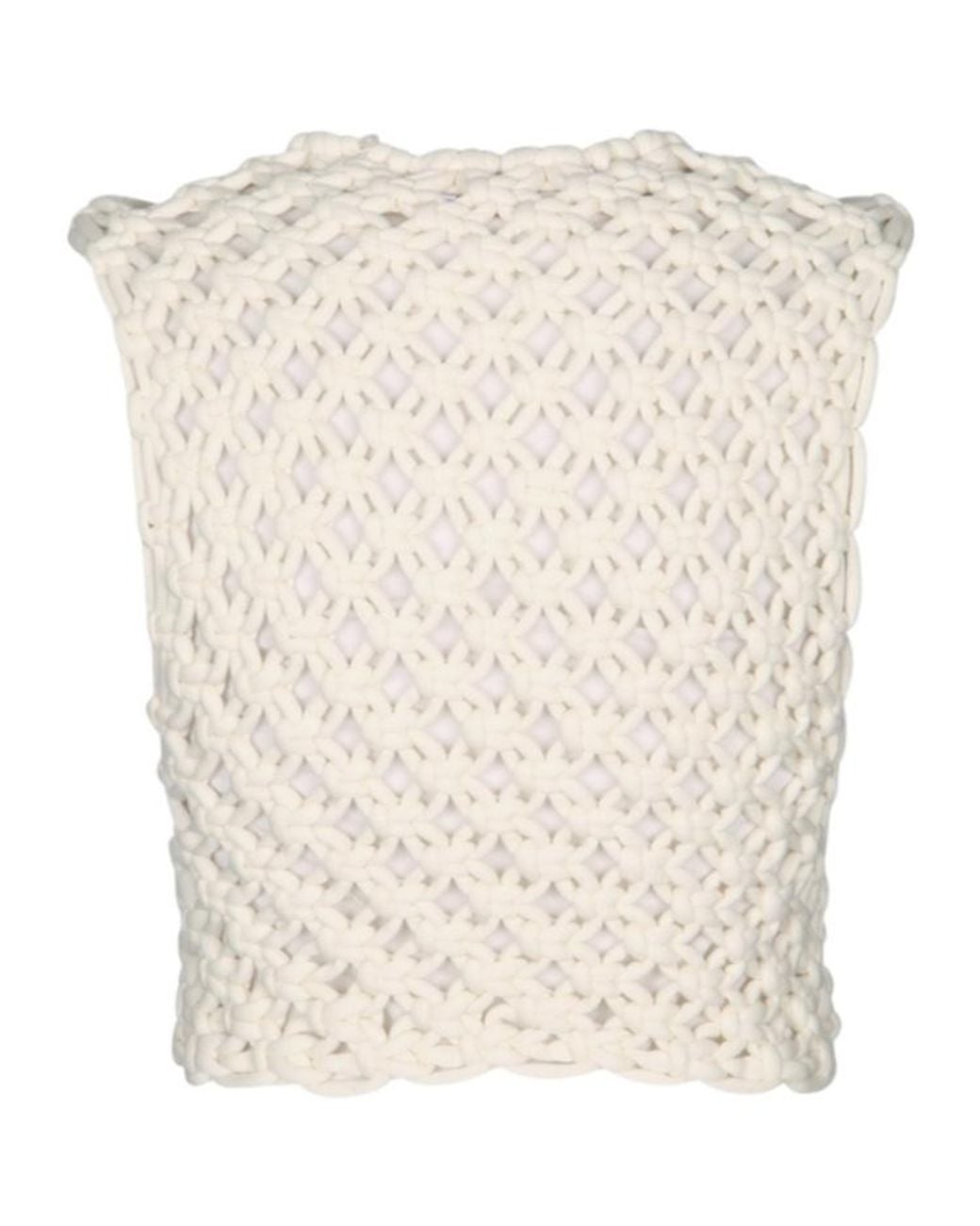 Alaïa Natural Sleeveless Knitwear