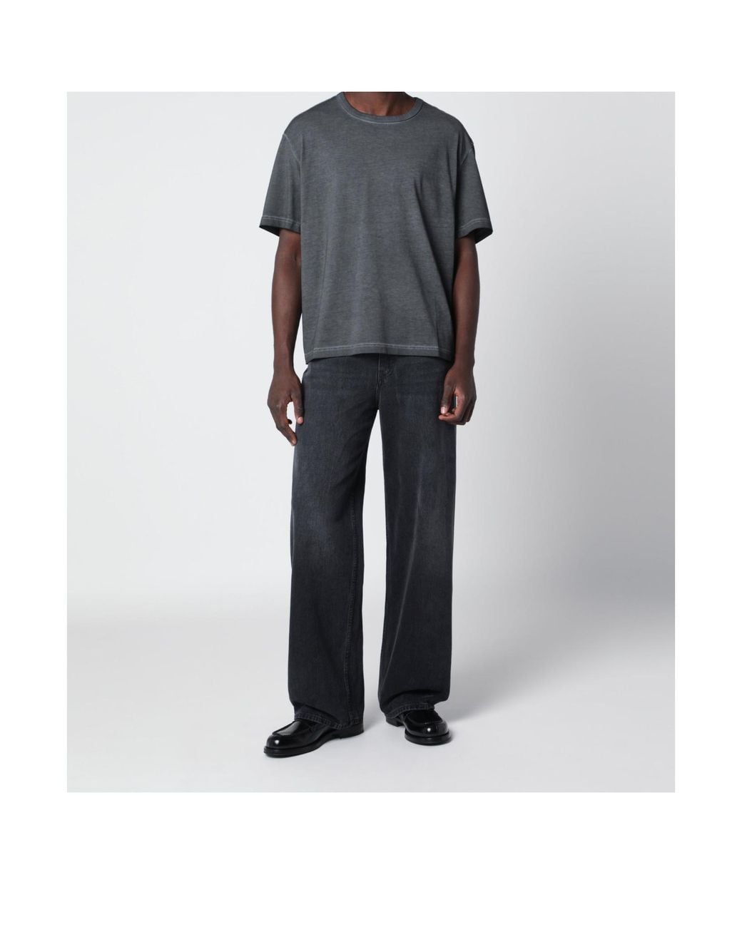 Séfr Gray Crew-Neck Short-Sleeve T-Shirt for men