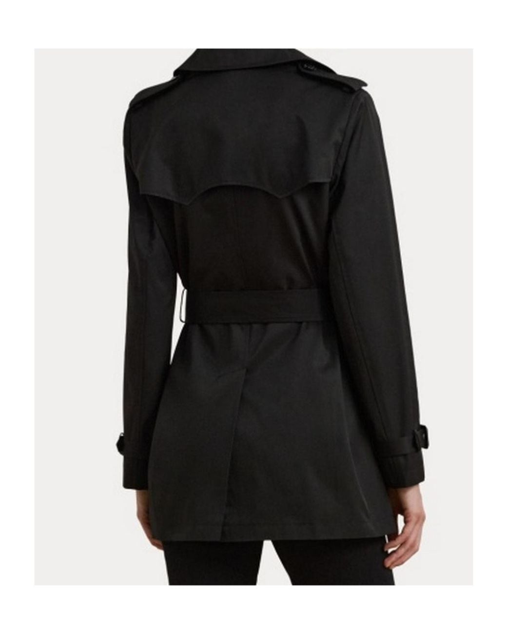 Ralph Lauren Black Belted Trench Coat