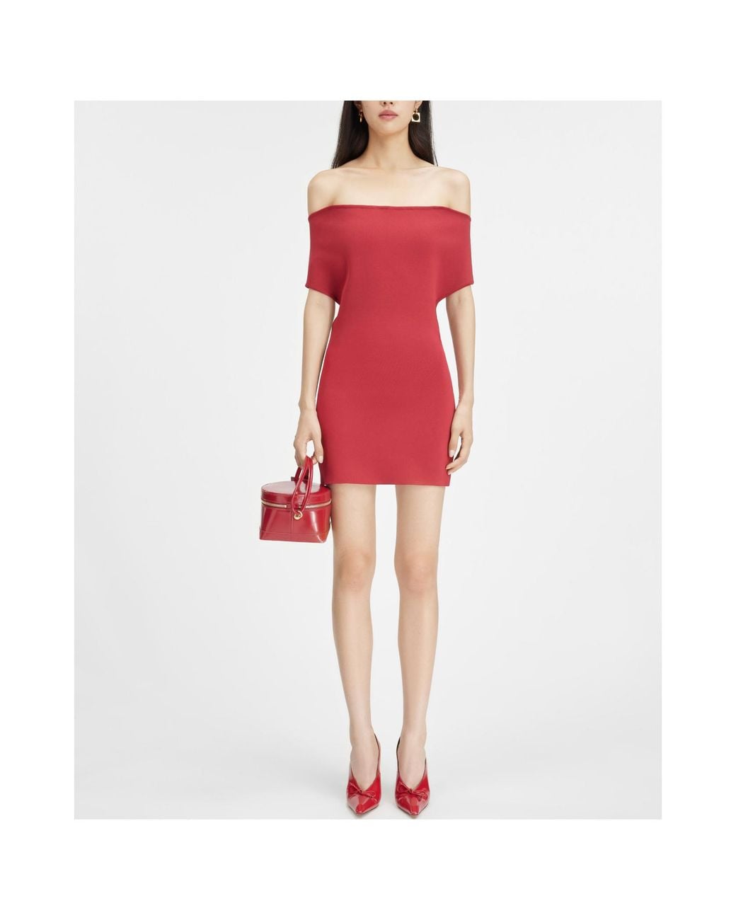 Jacquemus Red Cubista Mini Dress