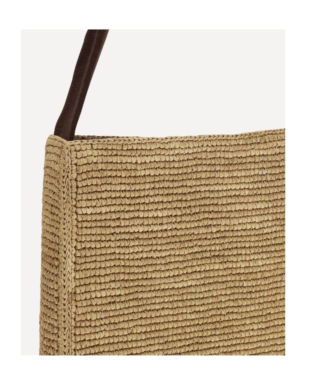 The Row Metallic Lori Curved Raffia Shoulder Bag