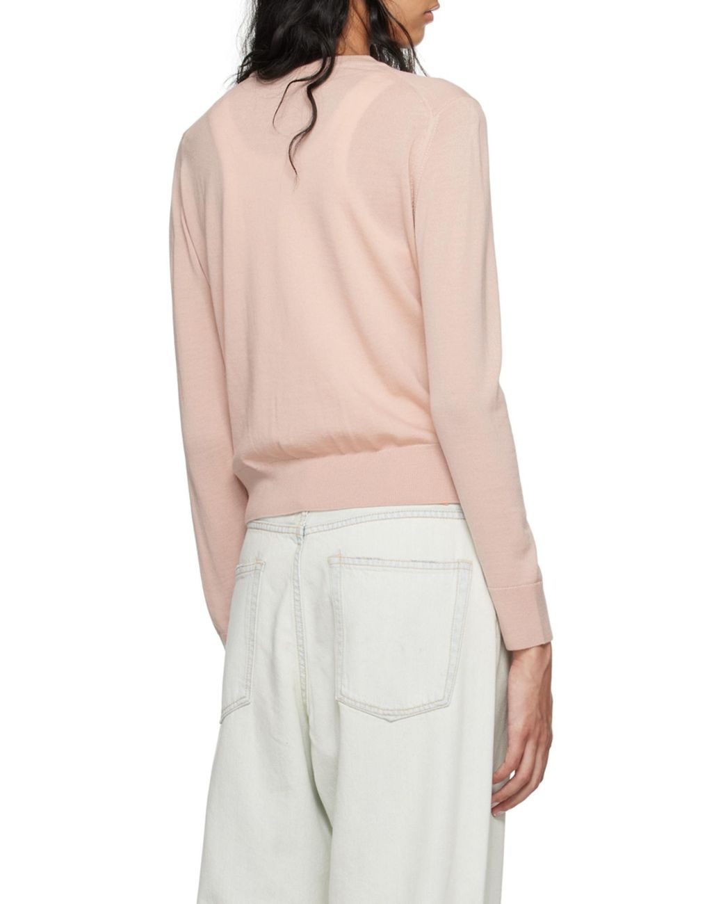 Maison Kitsuné Pink Baby Fox Patch Sweater