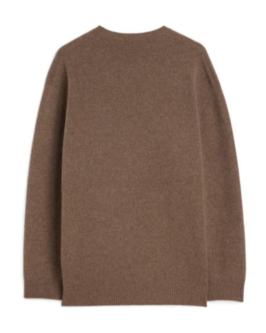 Jil Sander Brown Oversized Crew Neck Knitted Sweater for men