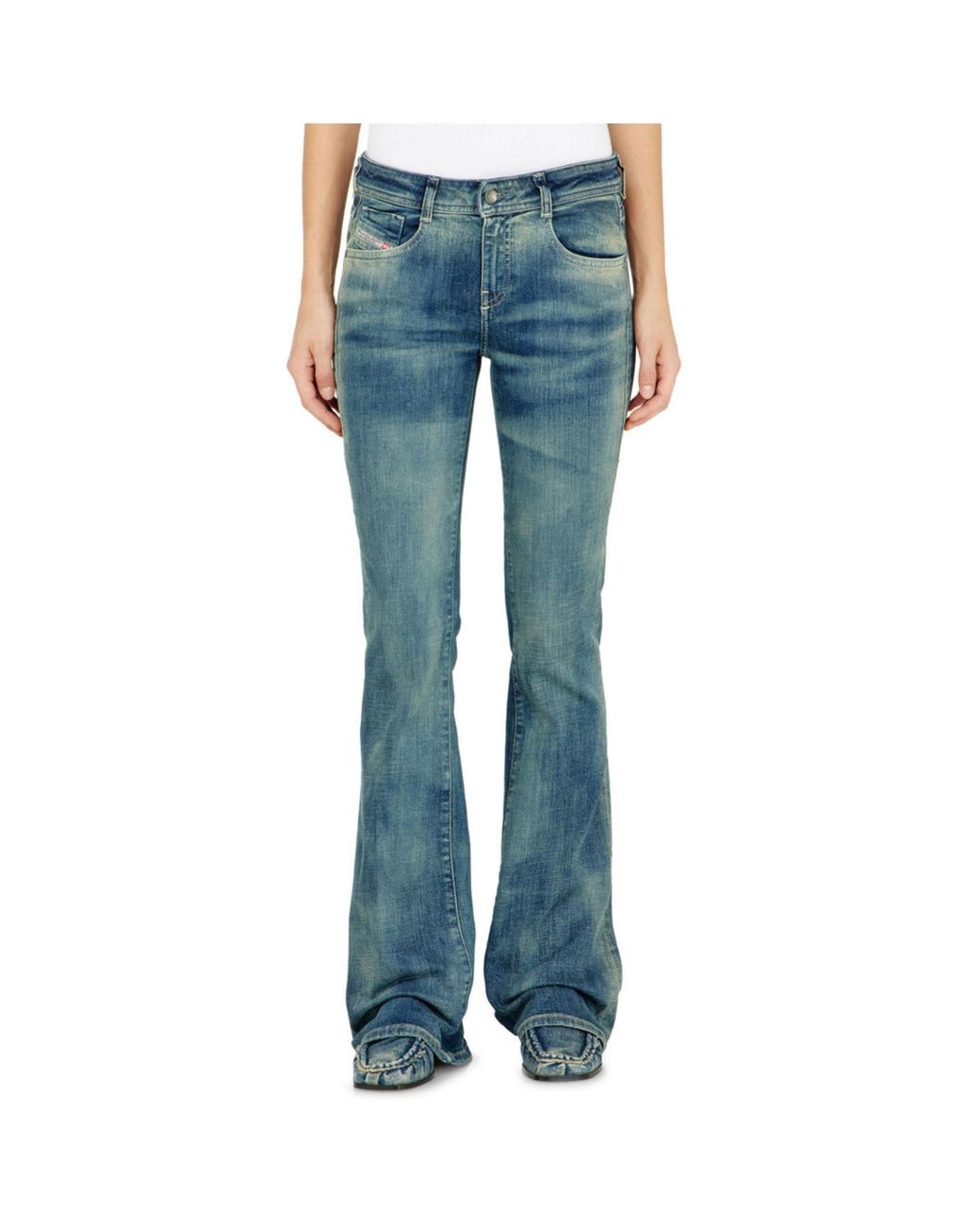 DIESEL Blue Bootcut Jeans Low Waist 1969 D-Ebbey
