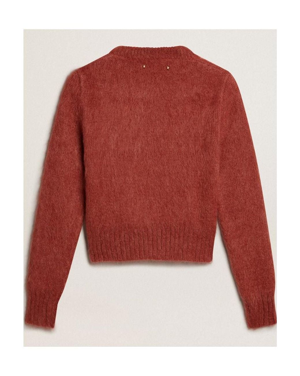 Golden Goose Deluxe Brand Red Crewneck Long-Sleeved Jumper