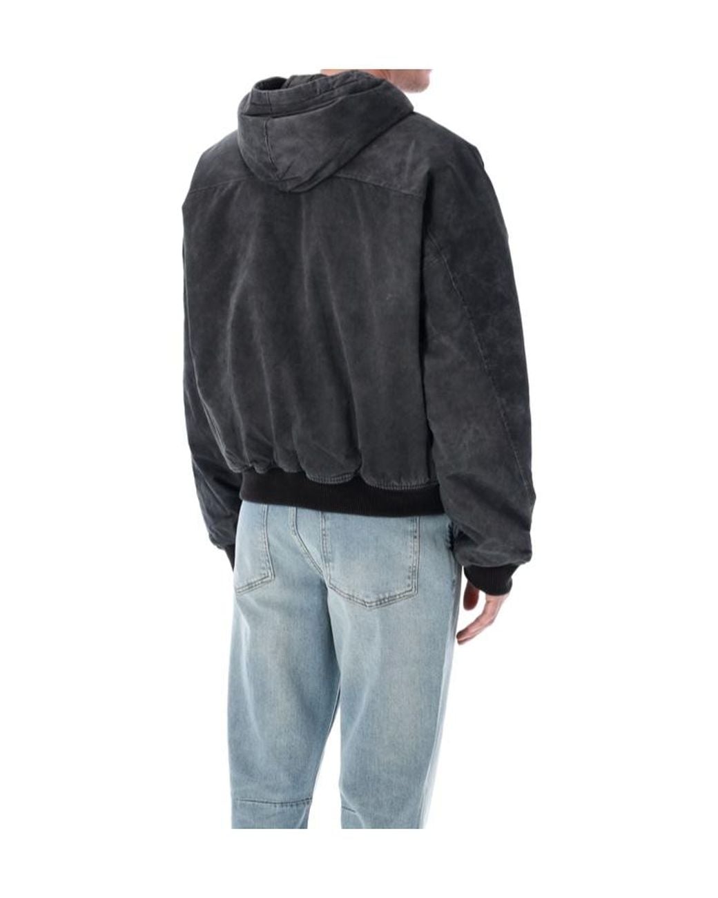 Represent Black Hooded Zip-Up Casual Jacket for men