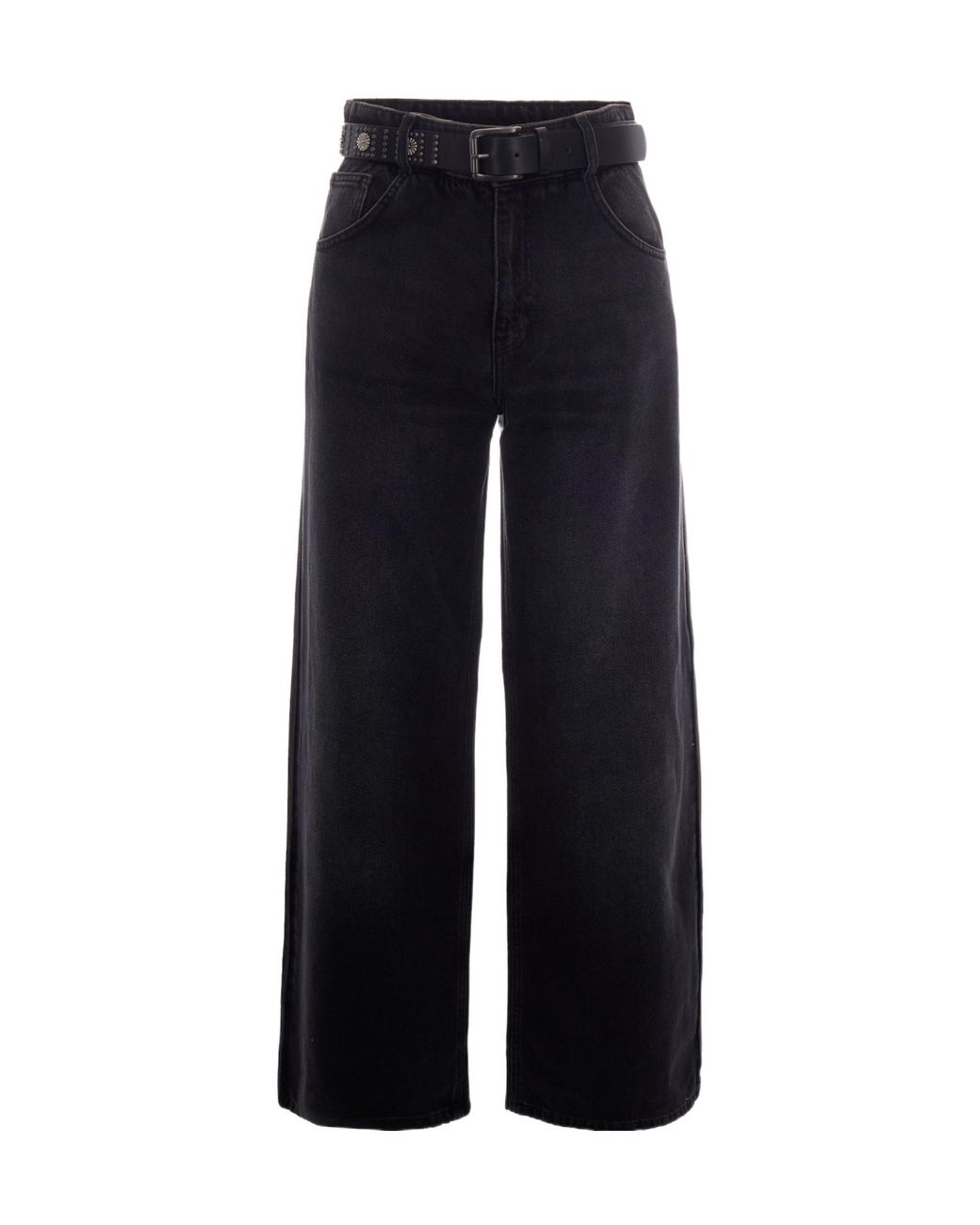 Liu Jo Blue Belted Wide Leg Jeans