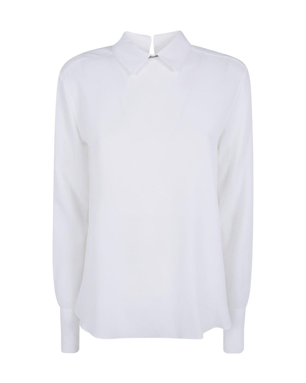 Antonelli White Cristofer Polo Neck Blouse