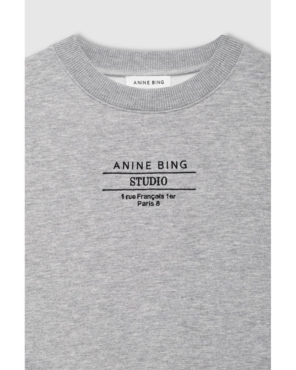 Anine Bing Gray Long-Sleeve Sweatshirt