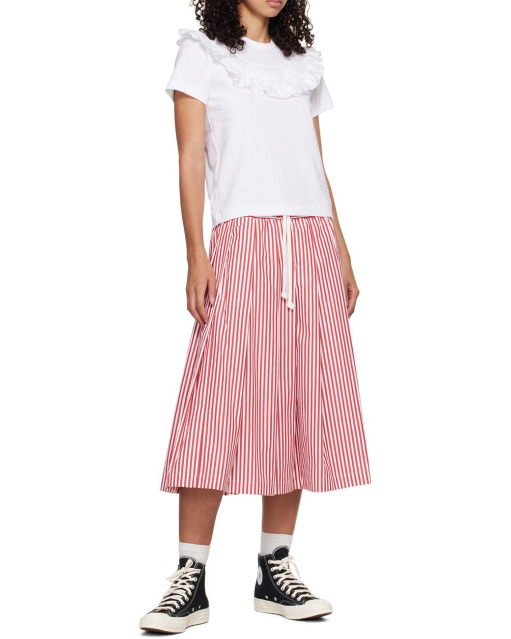 COMME DES GARÇONS PLAY Black Round Toe Lace-Up Sneakers