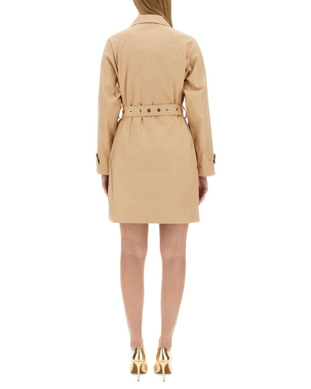 MICHAEL Michael Kors Natural Belted Twill Trench Coat