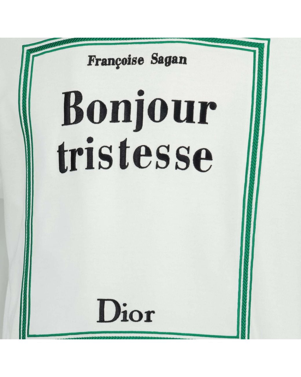Dior Gray T-Shirt With Book Cover Embroidery, Relaxed Fit for men