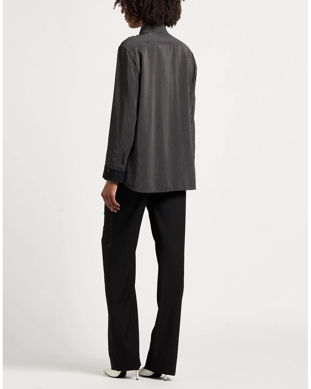 Saint Laurent Black Striped Long Sleeve Shirt
