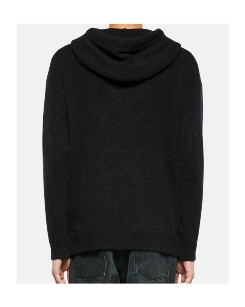 Laneus Blue Hooded Knitted Sweater for men