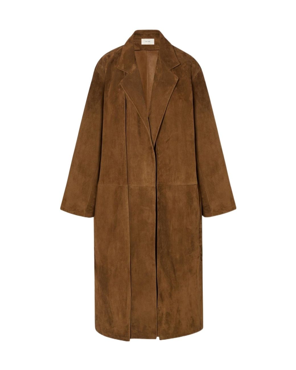 The Row Brown Serenis Detachable Collar Coat