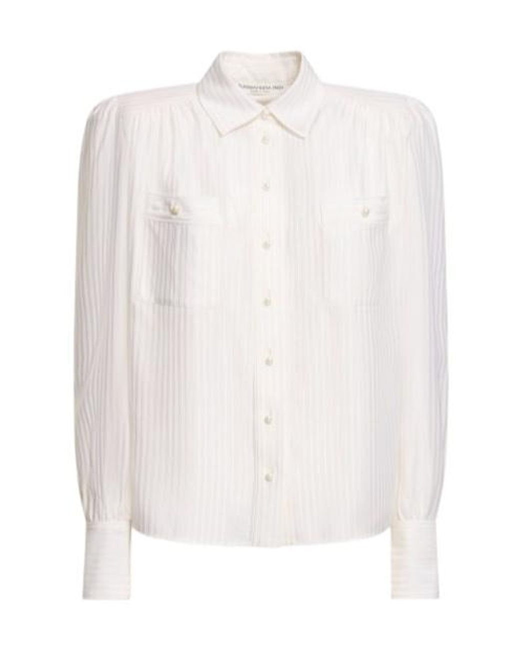 Alessandra Rich White Buckle Jacquard Shirt