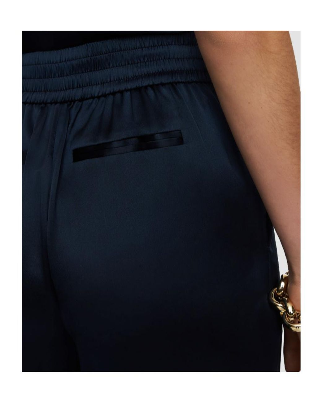 Joseph Blue Elastic Waist Flared Pants