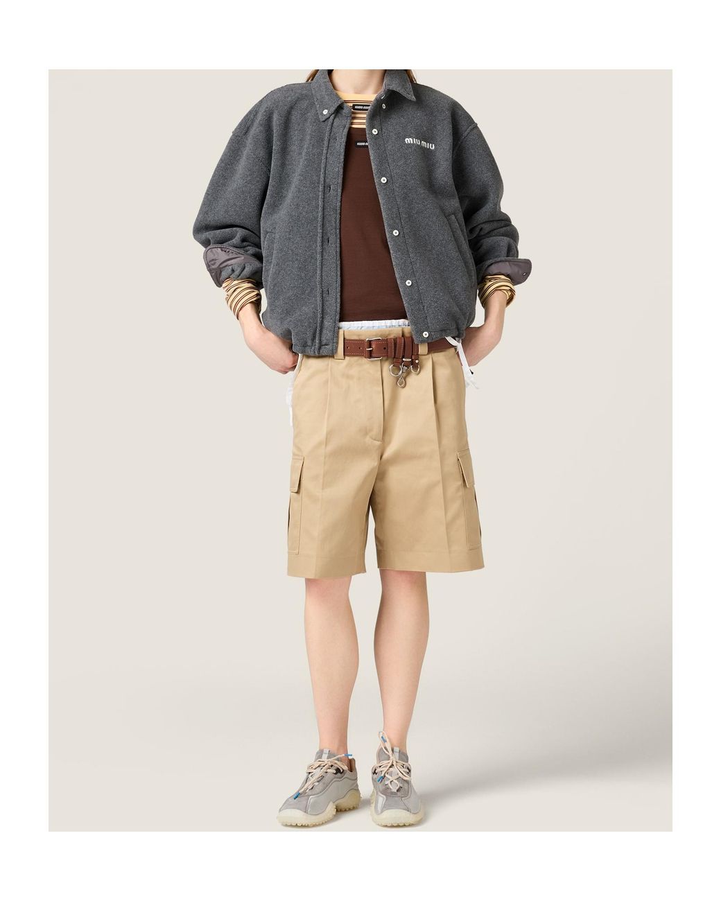 Miu Miu Natural Chino Bermudas