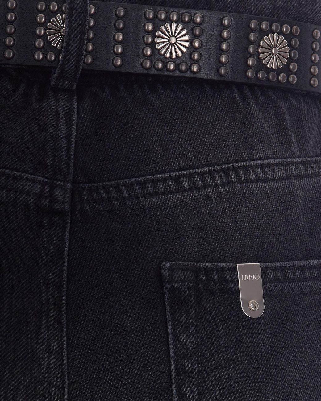 Liu Jo Blue Belted Wide Leg Jeans