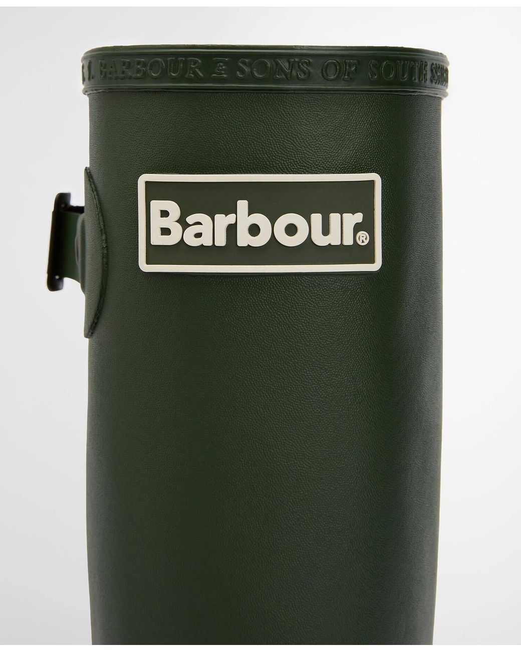 Barbour Green Logo Patch Round Toe Boots